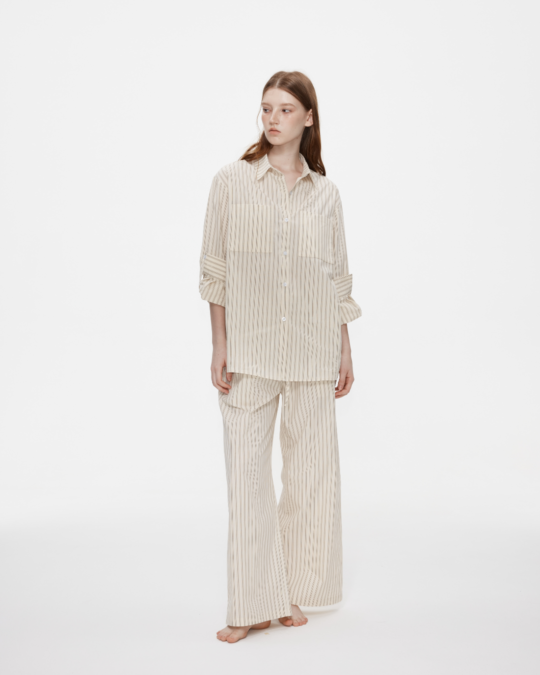 Naeun Stripes Cotton Pants