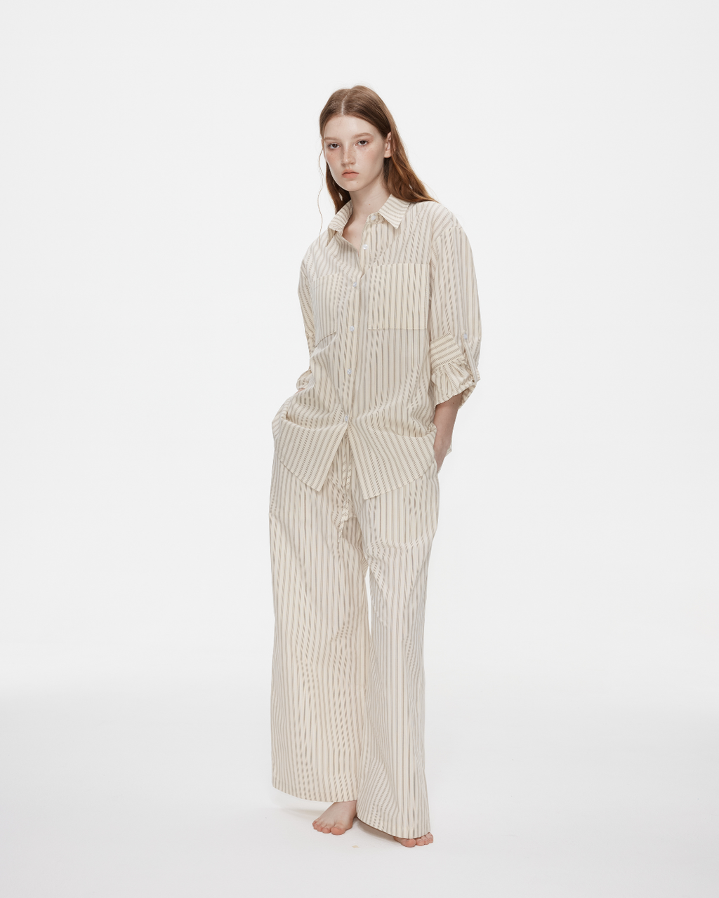 Naeun Stripes Cotton Pants